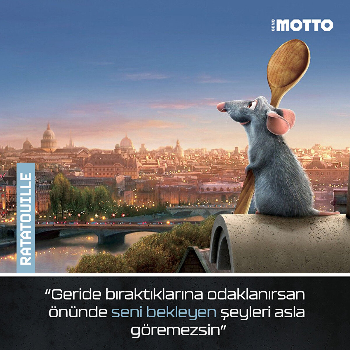 "Geride bıraktıklarına odaklanırsan önünde seni bekleyen şeyleri asla göremezsin"