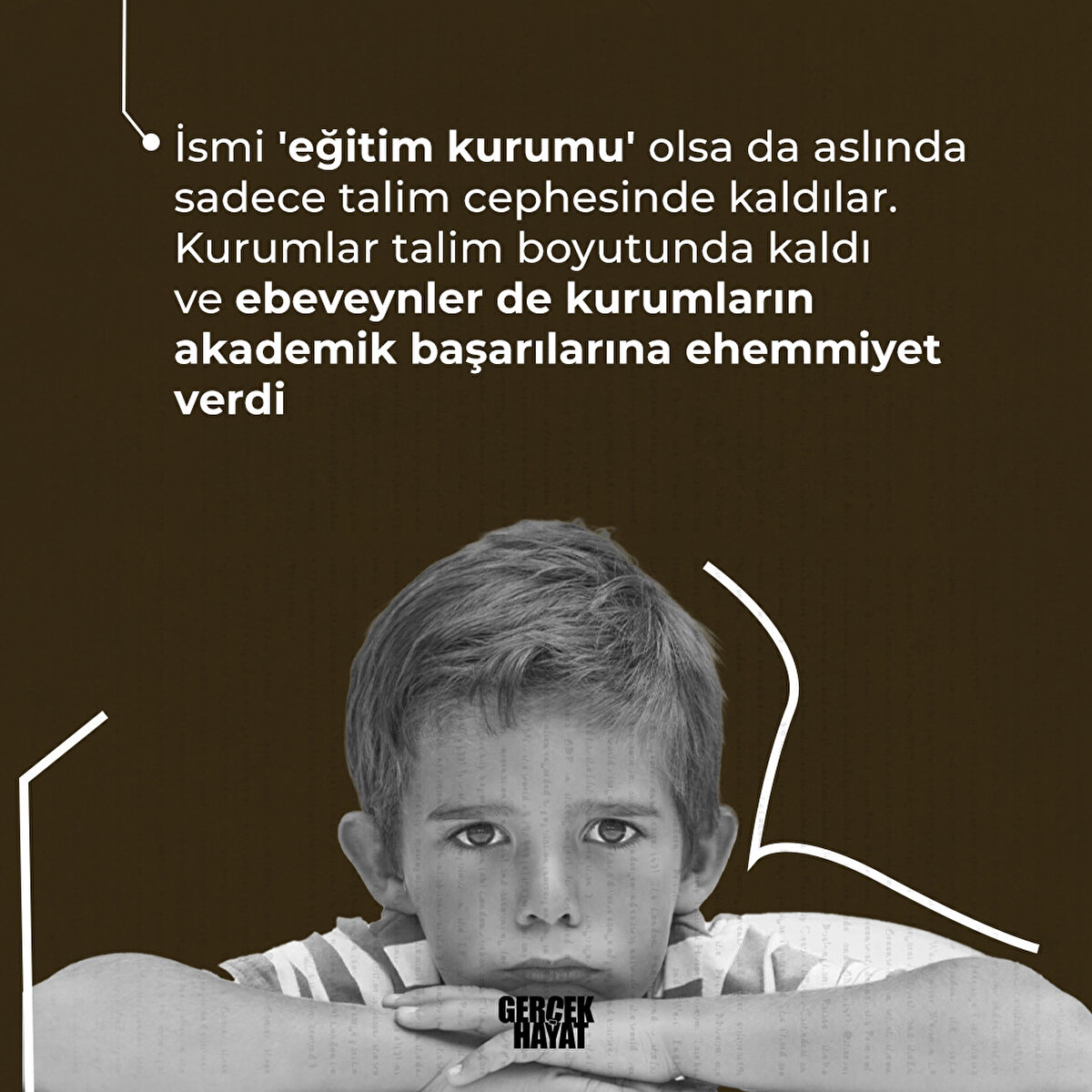 İsmi 'eğitim kurumu' olsa da aslında sadece talim cephesinde kaldılar