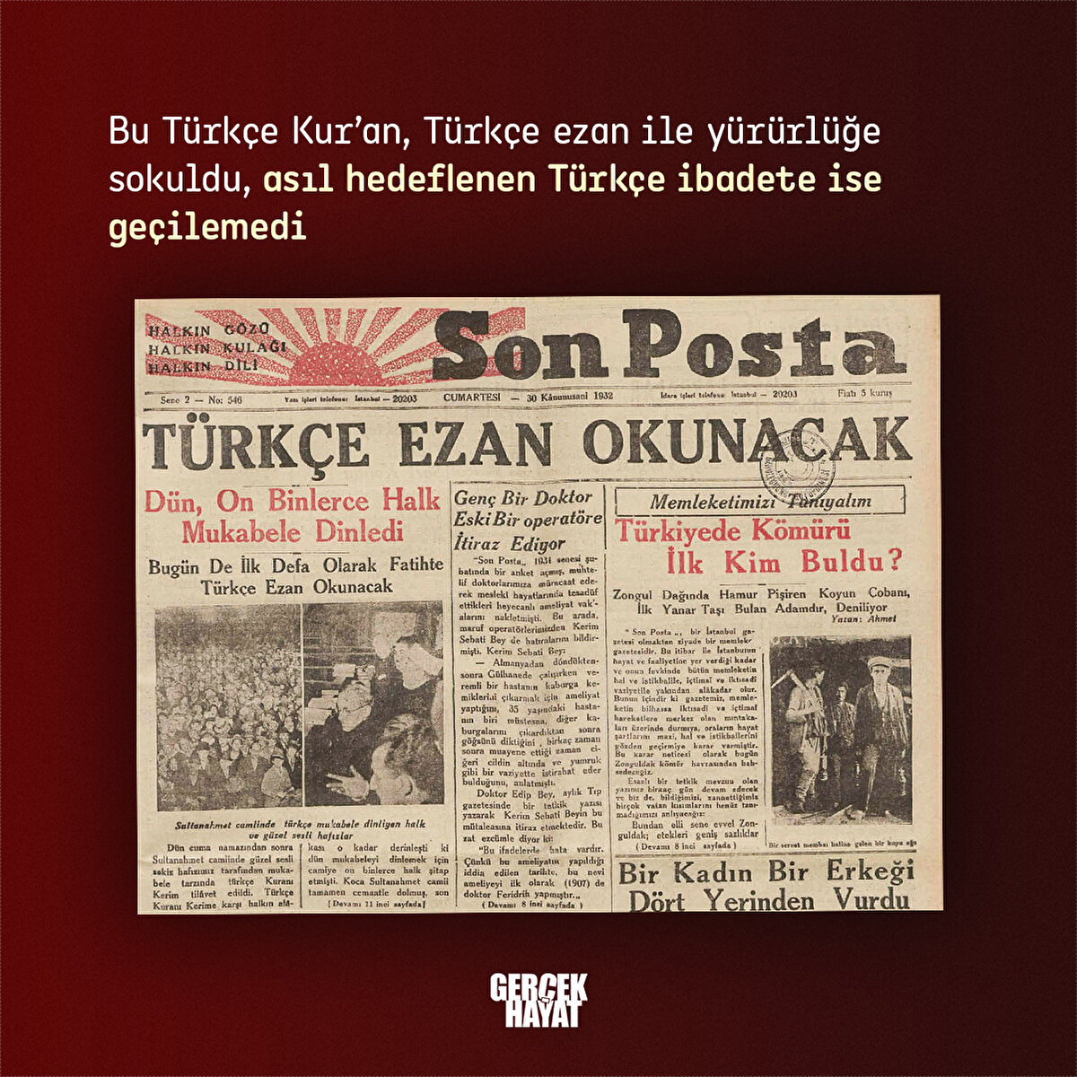 Asıl hedeflenen Türkçe ibadete ise geçilemedi