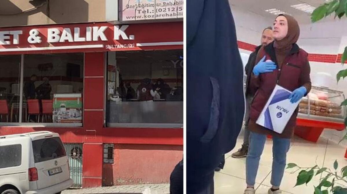 İstanbul Sultangazi'de bulunan 'Et ve Balık K.' isimli kasabın tabela ve dükkan tasarımı müşteriler tarafından 'Et ve Süt Kurumu' mağazalarına benzetildi.