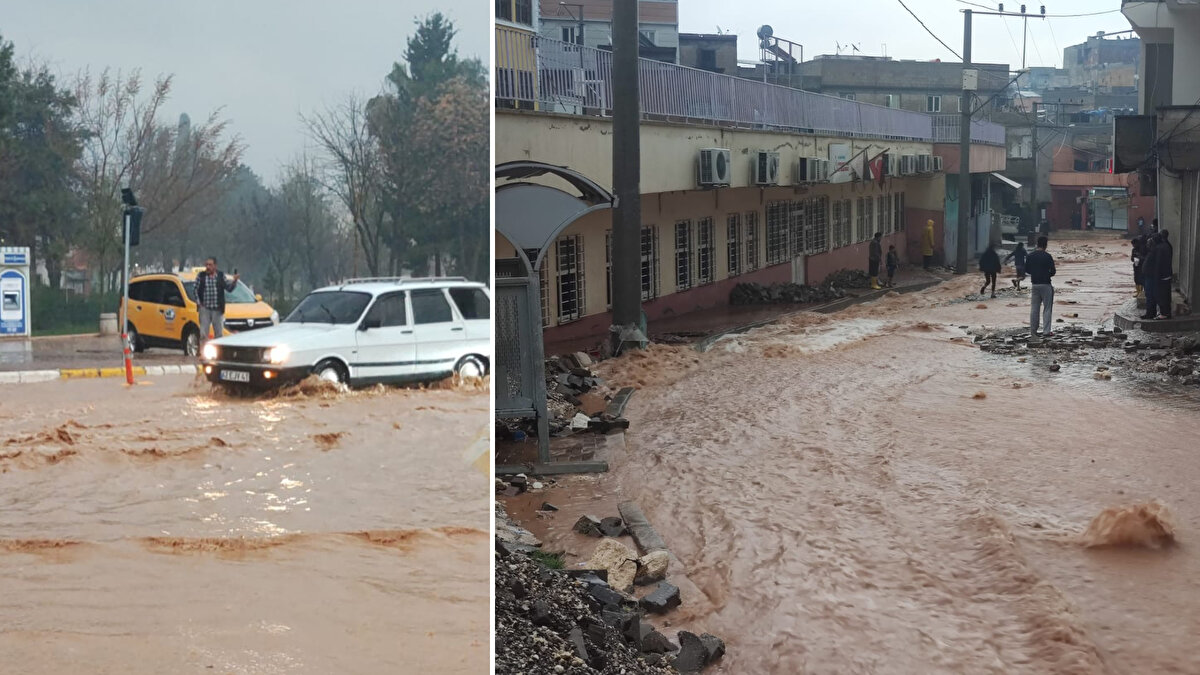 Depremin vurduğu Şanlıurfa'da yağışlar da yaşamı olumsuz etkiledi.