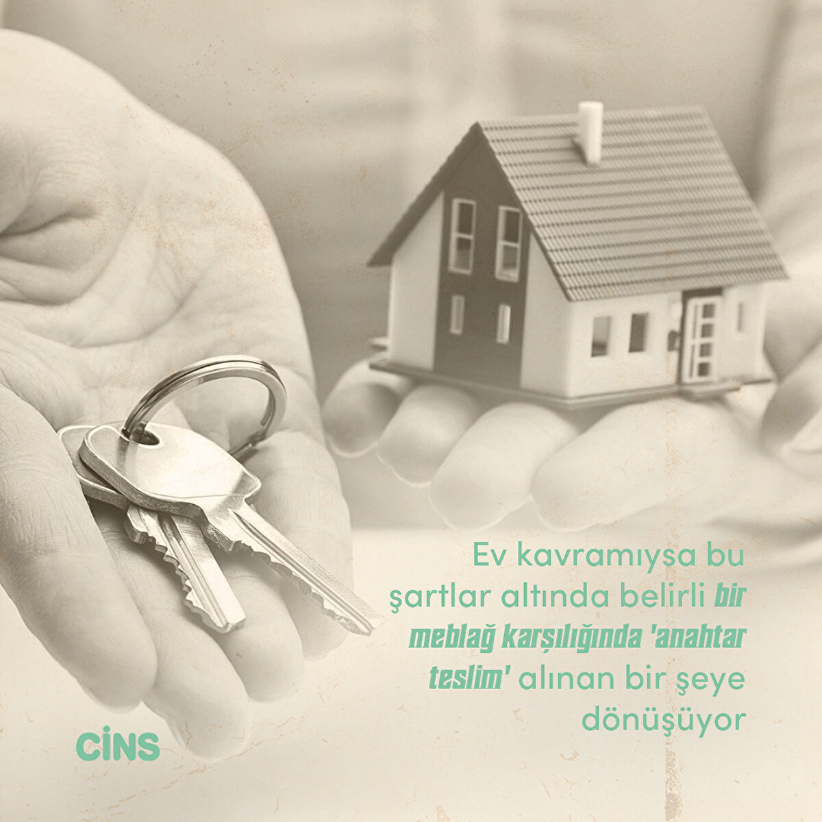 Ev kavramıysa bu şartlar altında belirli bir meblağ karşılığında 'anahtar teslim' alınan bir şeye dönüşüyor