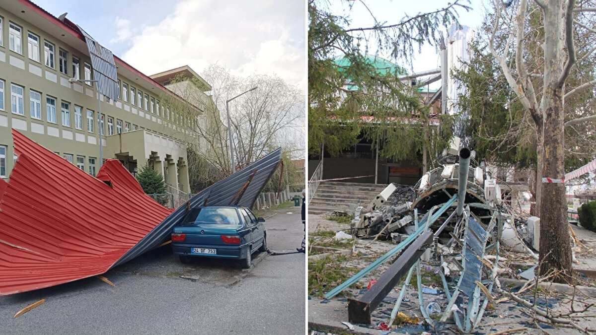 Meteoroloji Bölge Müdürlüğü'nün uyarısının ardından Erzincan'da sabah saatlerinde kuvvetli rüzgar etkili oldu. 