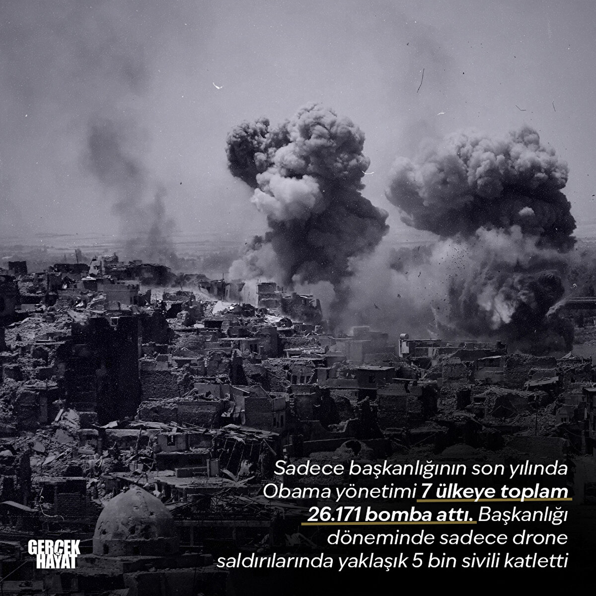 Başkanlığı döneminde sadece drone saldırılarında yaklaşık beş bin sivili katletti