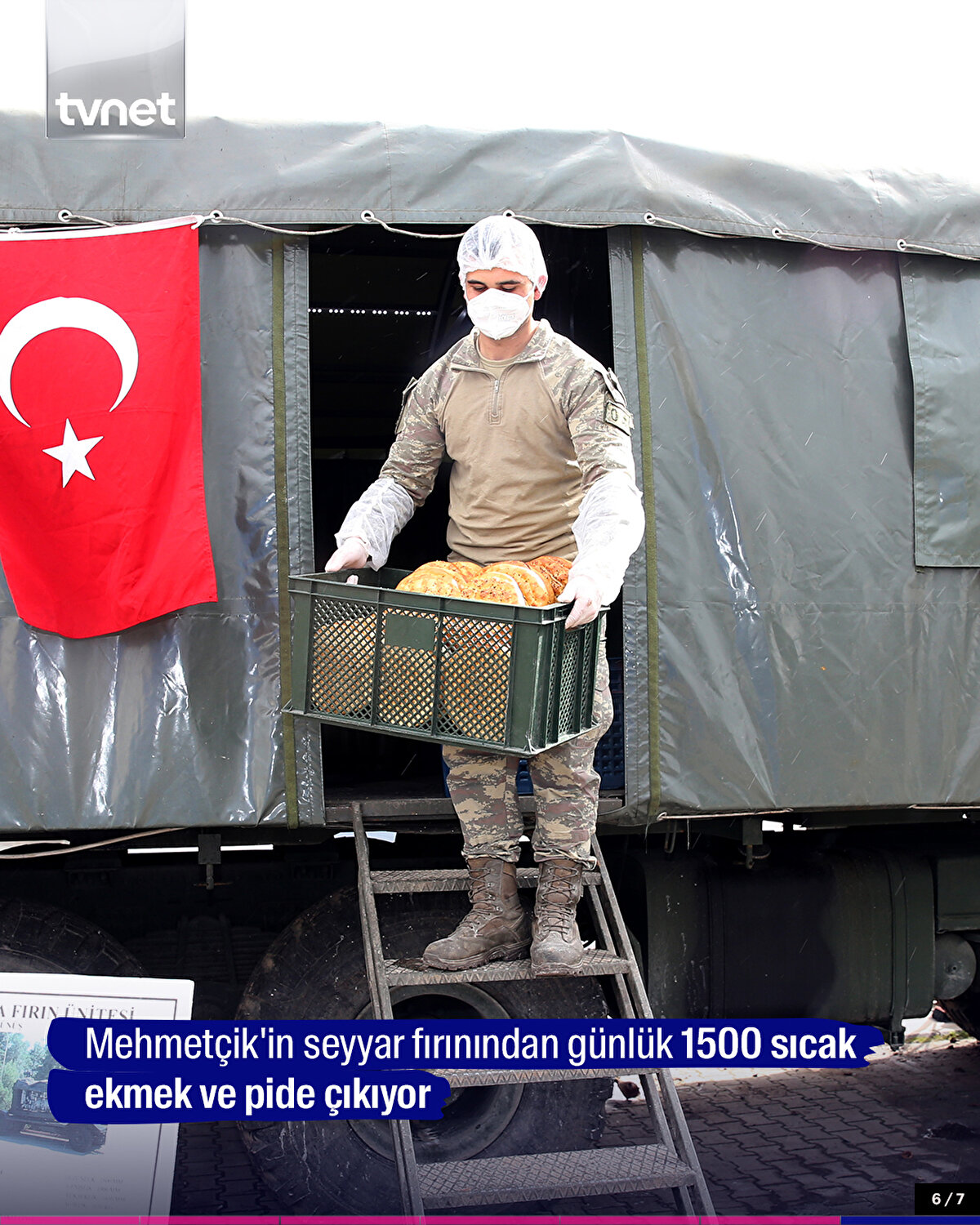 Mehmetçik'in seyyar fırınından günlük 1500 sıcak ekmek ve pide çıkıyor
