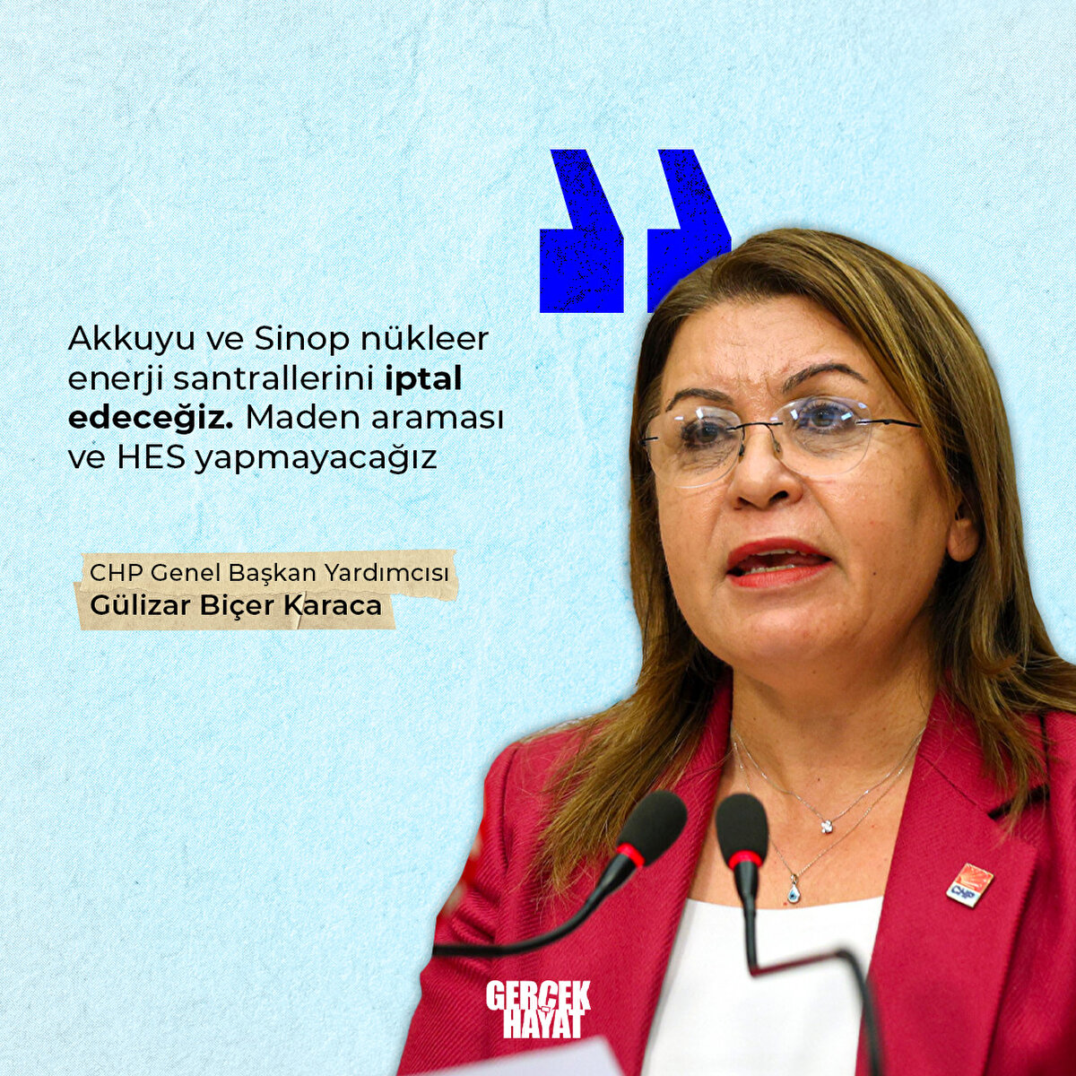 CHP Genel Başkan Yardımcısı Gülizar Biçer Karaca