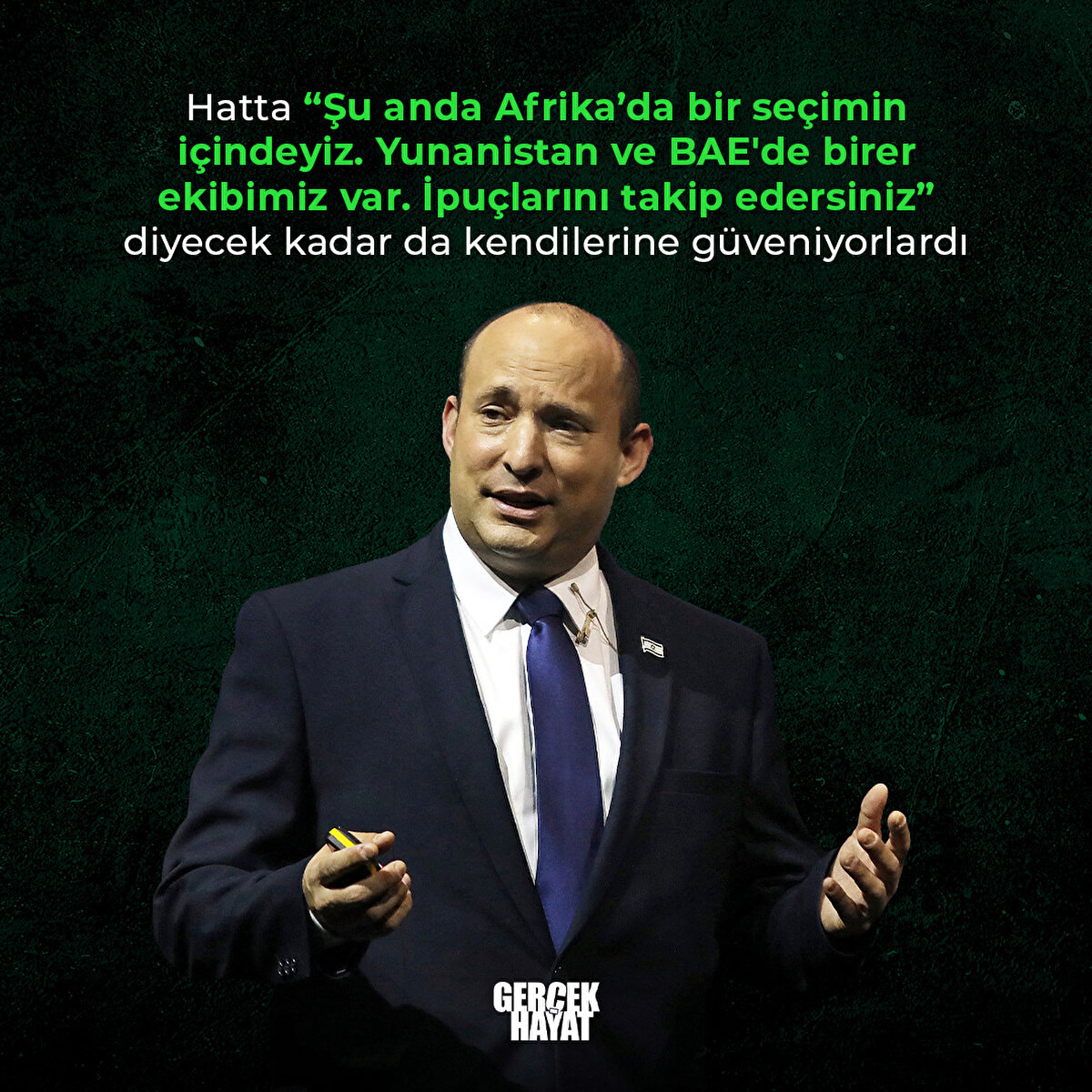 "Şu anda Afrika’da bir seçimin içindeyiz. Yunanistan ve BAE'de birer ekibimiz var"