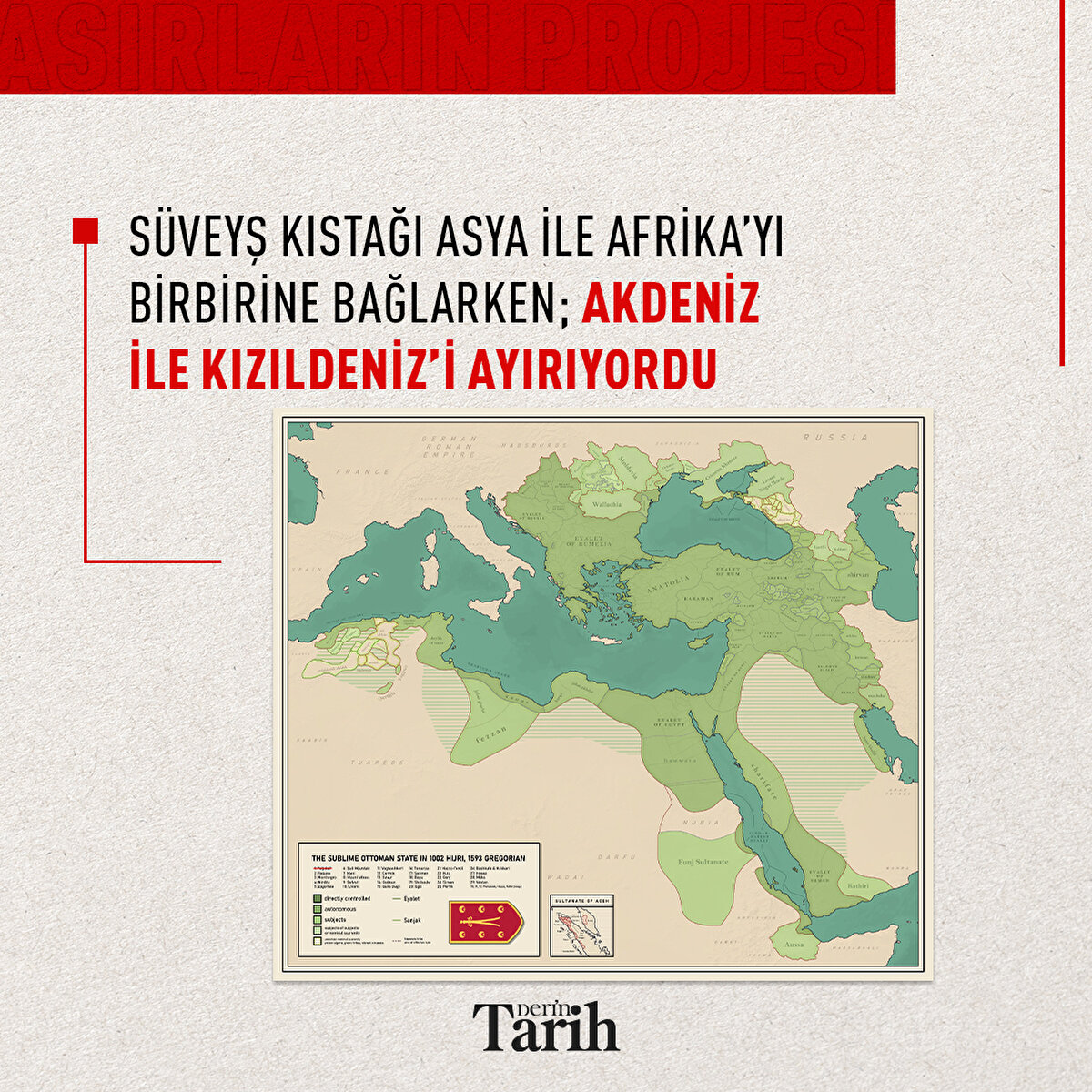 Süveyş Kıstağı Asya ile Afrika’yı birbirine bağlarken; Akdeniz ile Kızıldeniz’i ayırıyordu