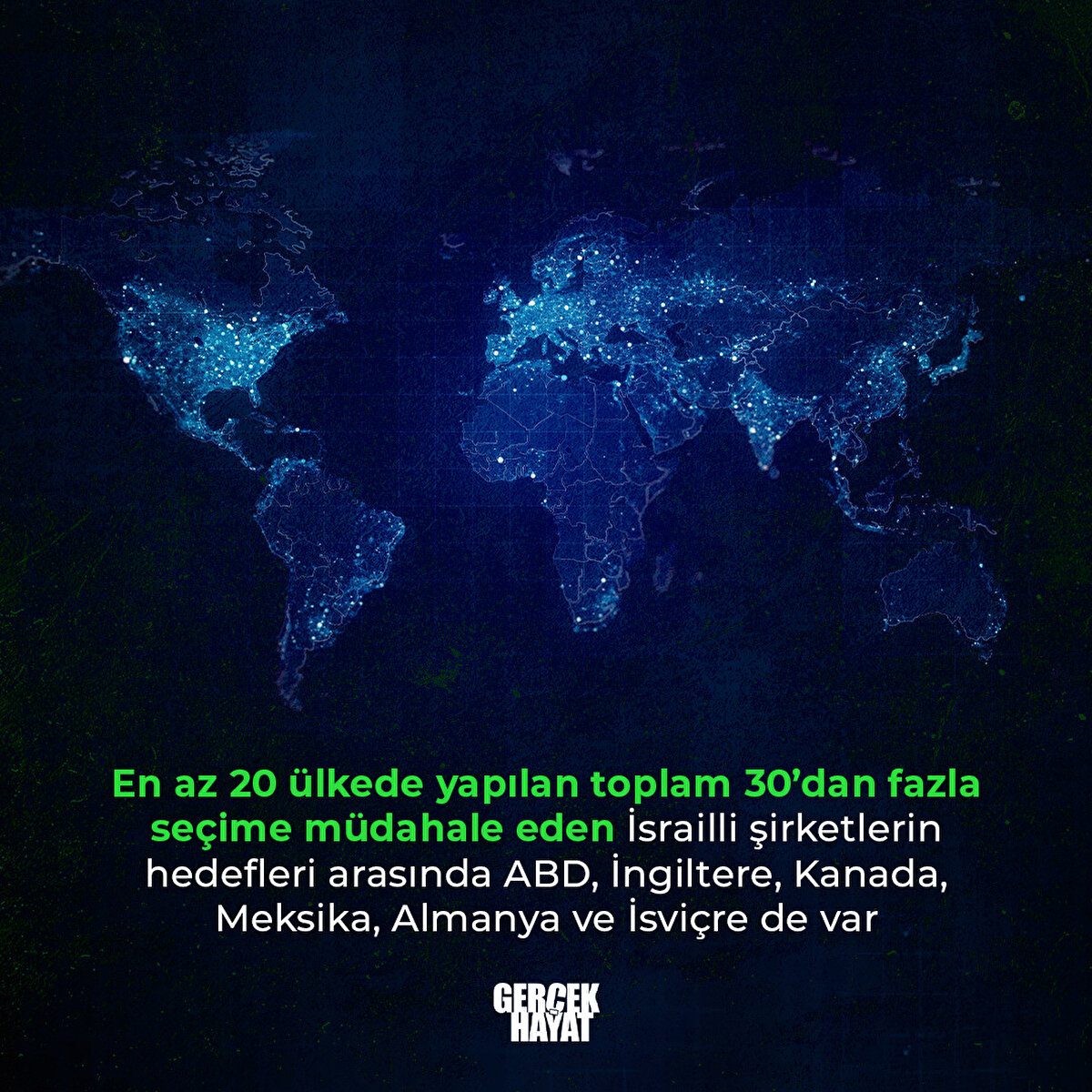 İsrailli şirketlerin hedefleri arasında ABD, İngiltere, Kanada, Meksika, Almanya ve İsviçre de var