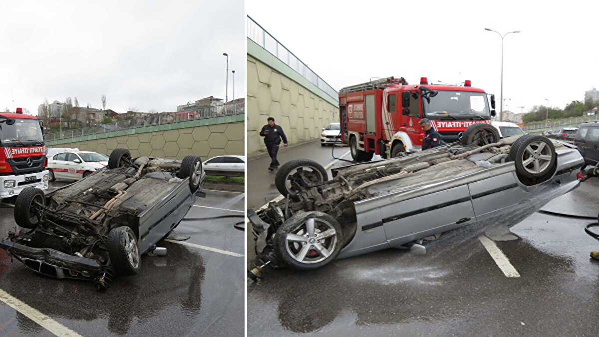 Şile Otoyolu Üsküdar istikametinde saat 10.30 sıralarında 35 DC 0198 plakalı otomobilin sürücüsü Yunus Temur, direksiyon hakimiyetini kaybederek önündeki kamyonete çarptı.