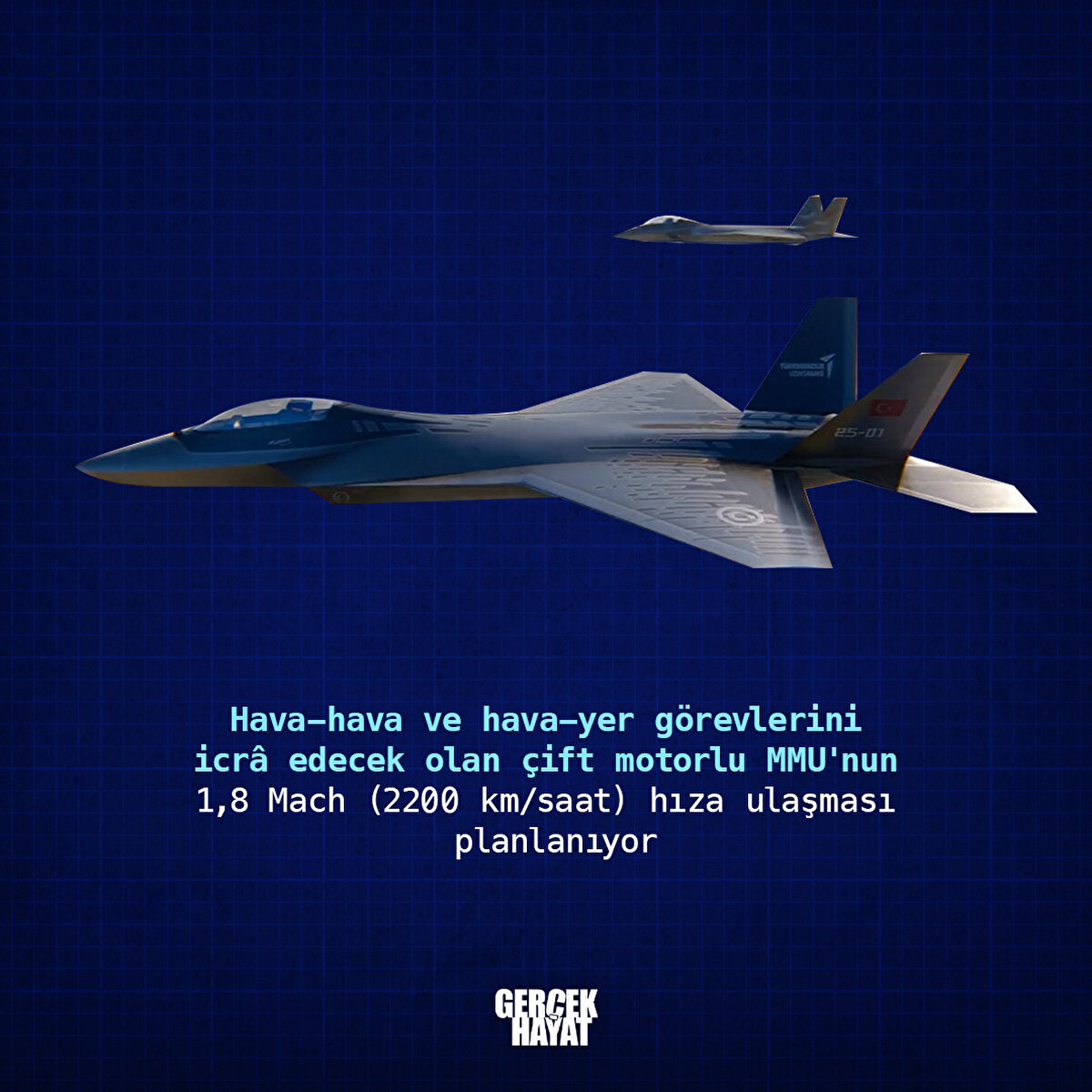 MMU'nun 1,8 Mach (2200 km/saat) hıza ulaşması planlanıyor