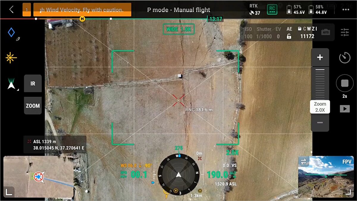 Gaziantep'teki Narlı bölgesindeki tarlaların yatay ve düşey yönde yaklaşık 1 metre 80 santimetre çöktüğü tespiti yapıldı.<br><br>