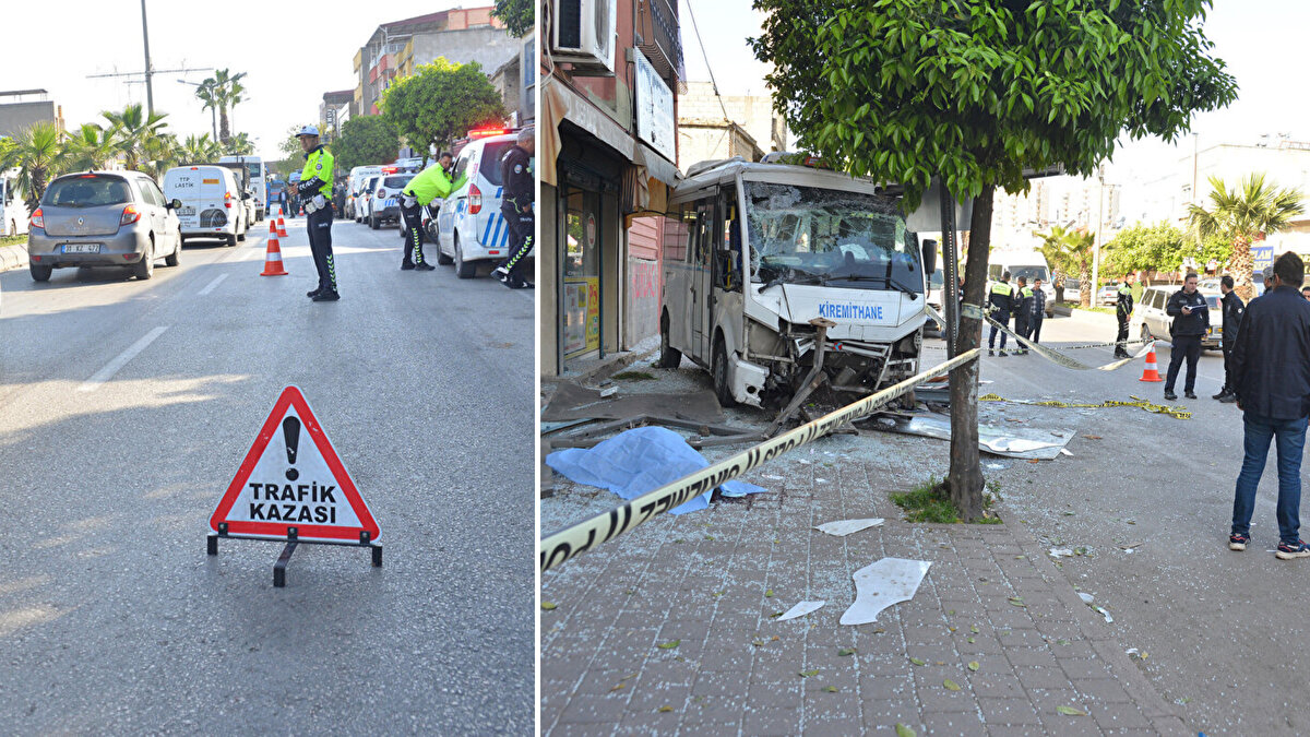 Kaza, saat 08.00 sıralarında Kozan Caddesi'nde meydana geldi. Kiremithane hattında çalışan 01 M 0382 plakalı dolmuş, sürücüsünün kontrolünden çıkarak çok sayıda kişinin beklediği otobüs durağına daldı.
