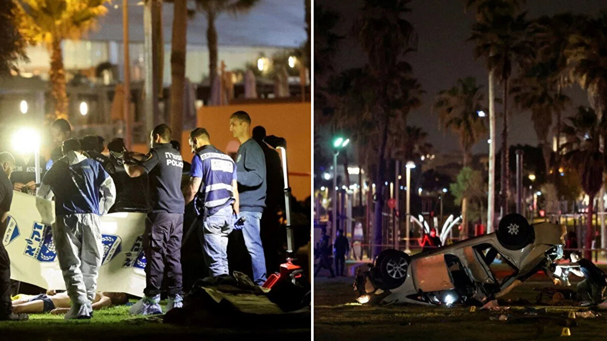 İsrail'in başkenti Tel Aviv'den saldırı haberi geldi. Kent merkezindeki sahil yolunda bir kişi, etrafa ateş açıp, aracıyla yürüyüş yolundaki yayaların arasına daldı.<br><br>Saldırıda ilk belirlemelere göre 1 kişi öldü, en az 6 kişi yaralandı. İsrail basınındaki haberlere göre, hayatını kaybeden kişinin İtalyan bir turist olduğu aktarıldı.<br><br>