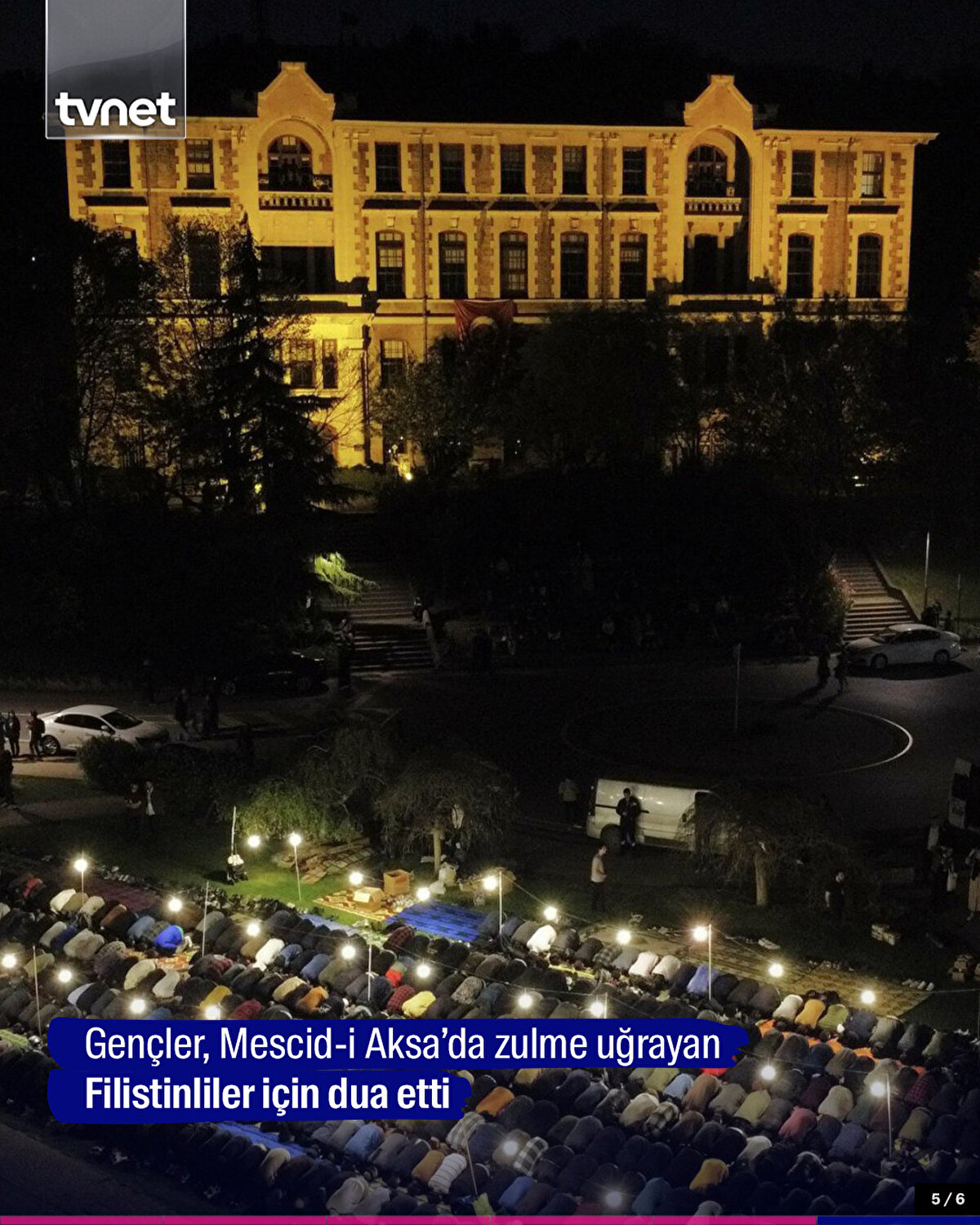 Gençler, Mescid-i Aksa’da zulme uğrayan Filistinliler için dua etti