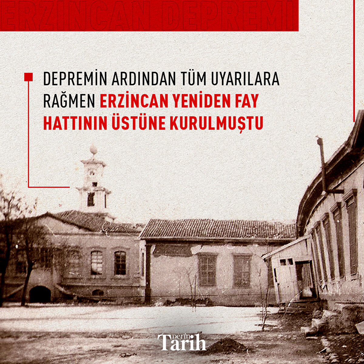 Depremin ardından tüm uyarılara rağmen Erzincan yeniden fay hattının üstüne kurulmuştu
