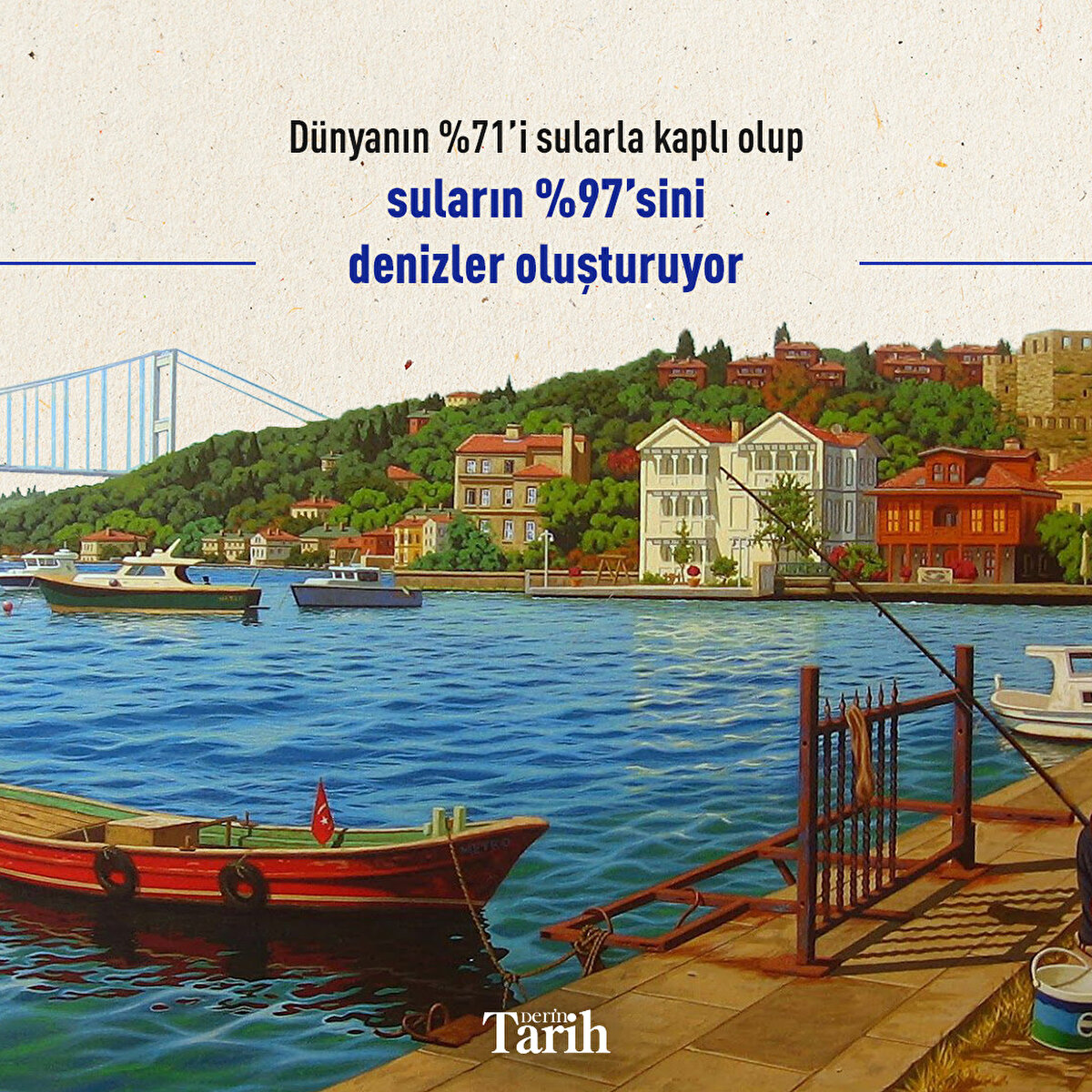 Dünyanın %71’i sularla kaplı olup suların %97’sini denizler oluşturuyor