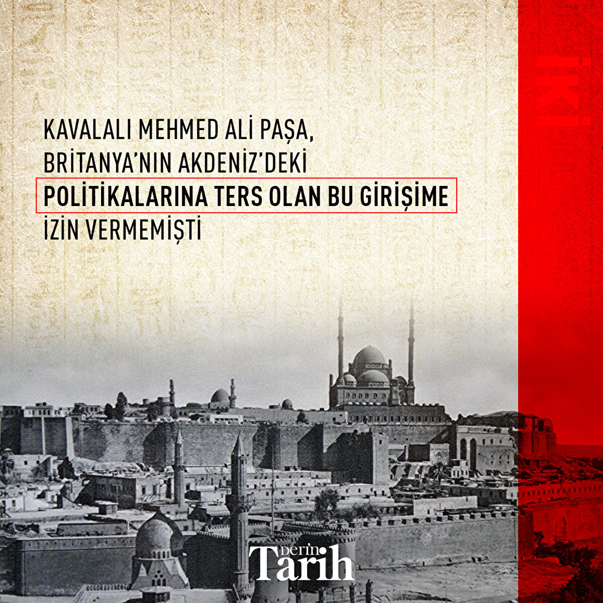 Kavalalı Mehmed Ali Paşa, Britanya’nın Akdeniz’deki politikalarına ters olan bu girişime izin vermemişti