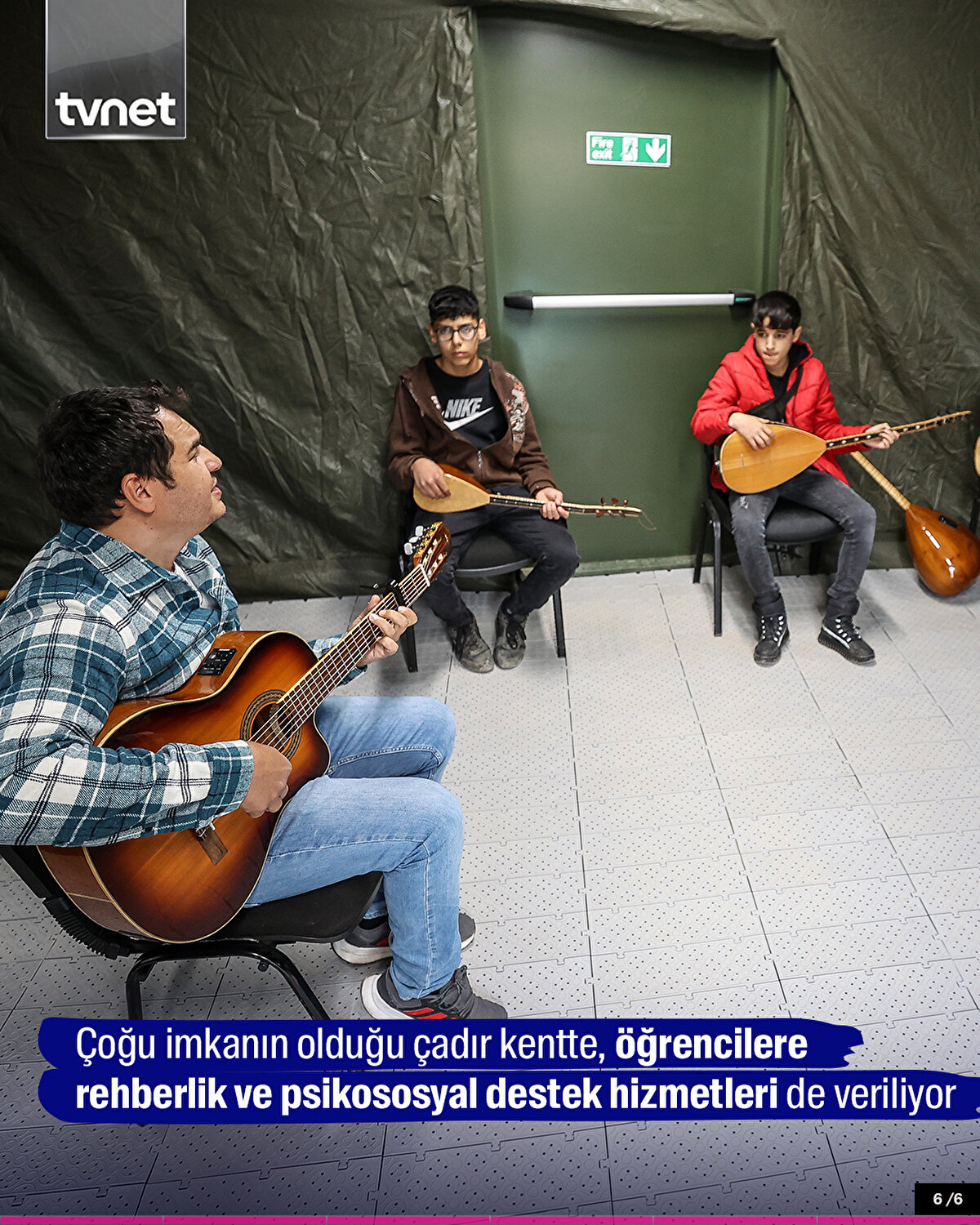 Çoğu imkanın olduğu çadır kentte, öğrencilere rehberlik ve psikososyal destek hizmetleri de veriliyor