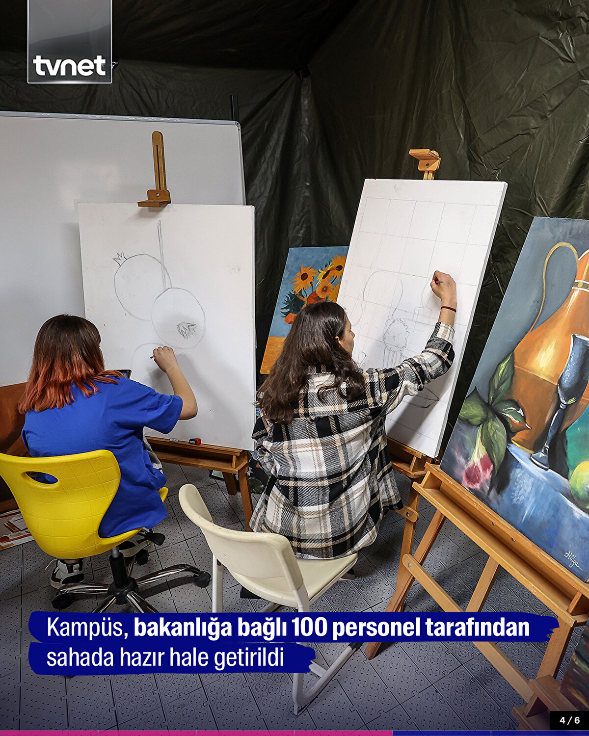 Kampüs, bakanlığa bağlı 100 personel tarafından sahada hazır hale getirildi