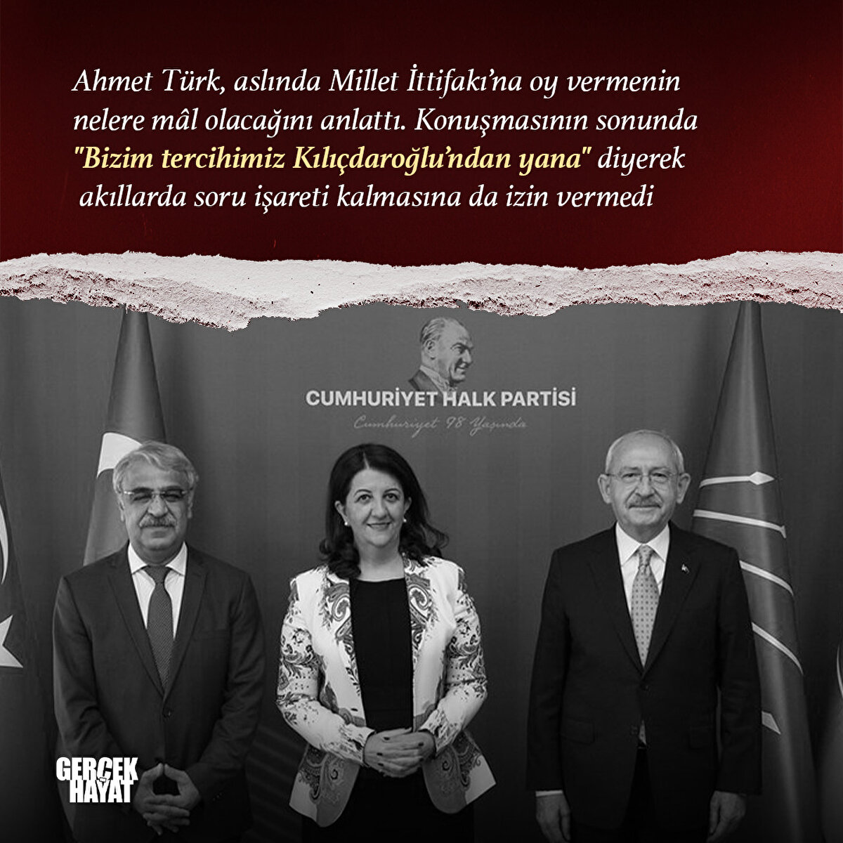 Ahmet Türk, aslında Millet İttifakı’na oy vermenin nelere mâl olacağını anlattı