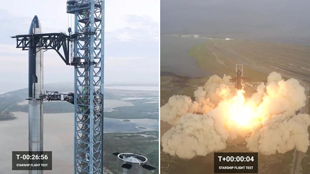 Elon Musk'a ait olan uzay şirketi SpaceX,  yeni dev roketi Starship'i başarılı şekilde fırlatmayı başardı.<br><br>