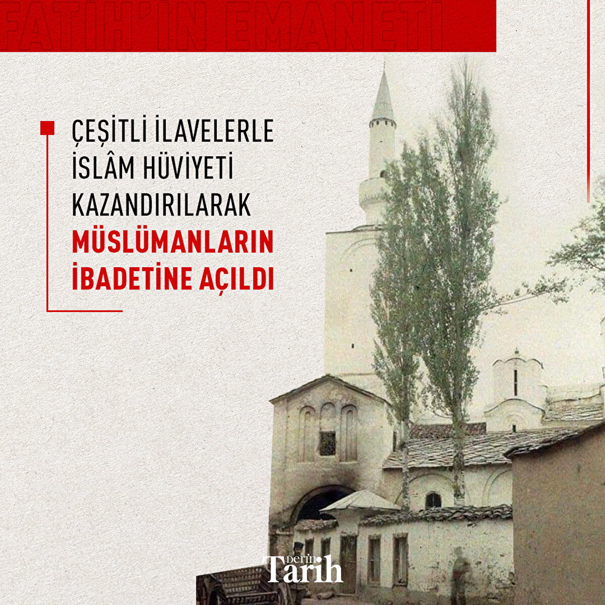 Çeşitli ilavelerle İslâm hüviyeti kazandırılarak Müslümanların ibadetine açıldı