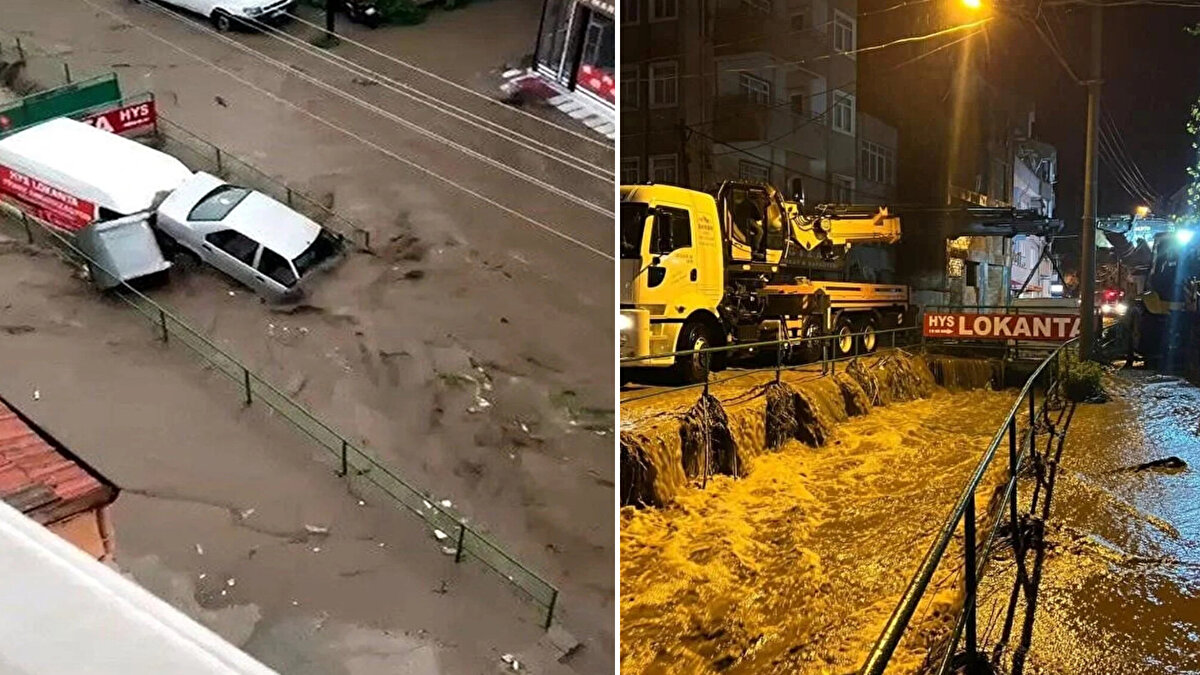 Balıkesir'in Bigadiç ilçesinde sağanak sonucu meydana gelen taşkın bazı araç ve evlerde hasara neden oldu.<br><br>