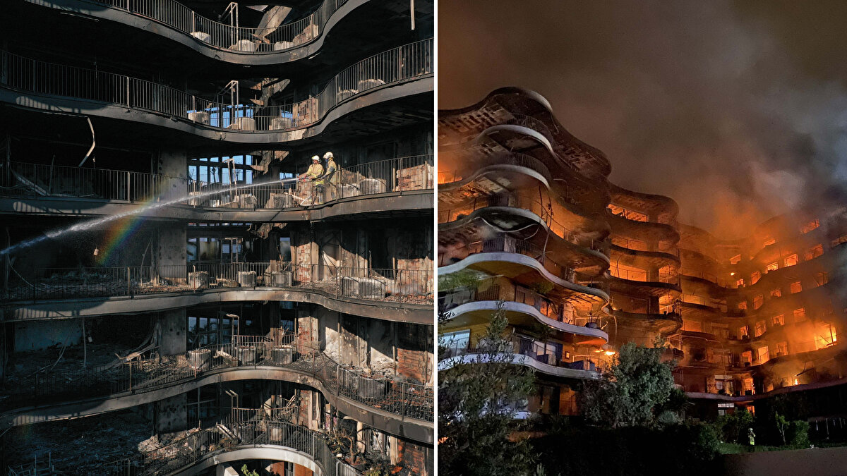 Sitede oturanlar, kendi imkanlarıyla dışarı çıkarken, ihbar üzerine bölgeye çok sayıda polis ve itfaiye ekibi sevk edildi.