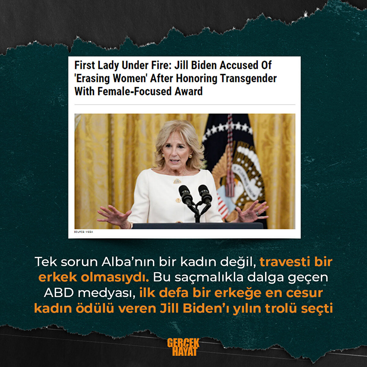 Tek sorun Alba’nın bir kadın değil, travesti bir erkek olmasıydı