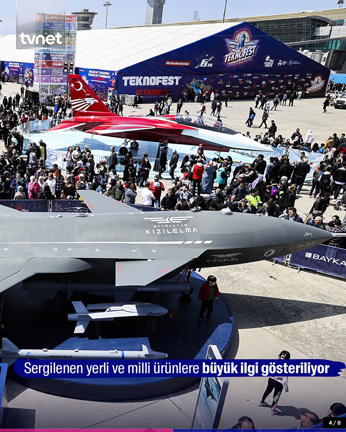 Sergilenen yerli ve milli ürünlere büyük ilgi gösteriliyor