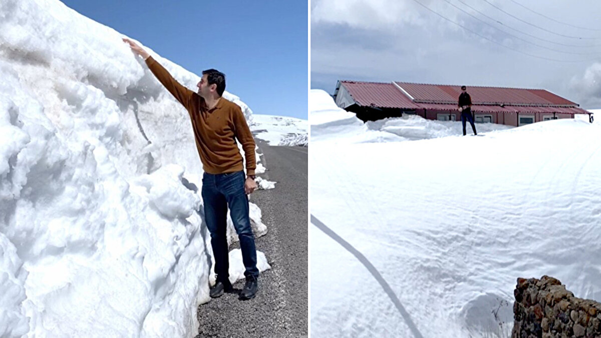 Ardahan'da yayla evleri, halk pazarı, lokanta ve kıraathanelerin bulunduğu yaklaşık 300 haneli turistik Bülbülan Yaylası'nda bu yıl hava sıcaklıkları mevsim normallerinin altında seyredince kar erimedi.