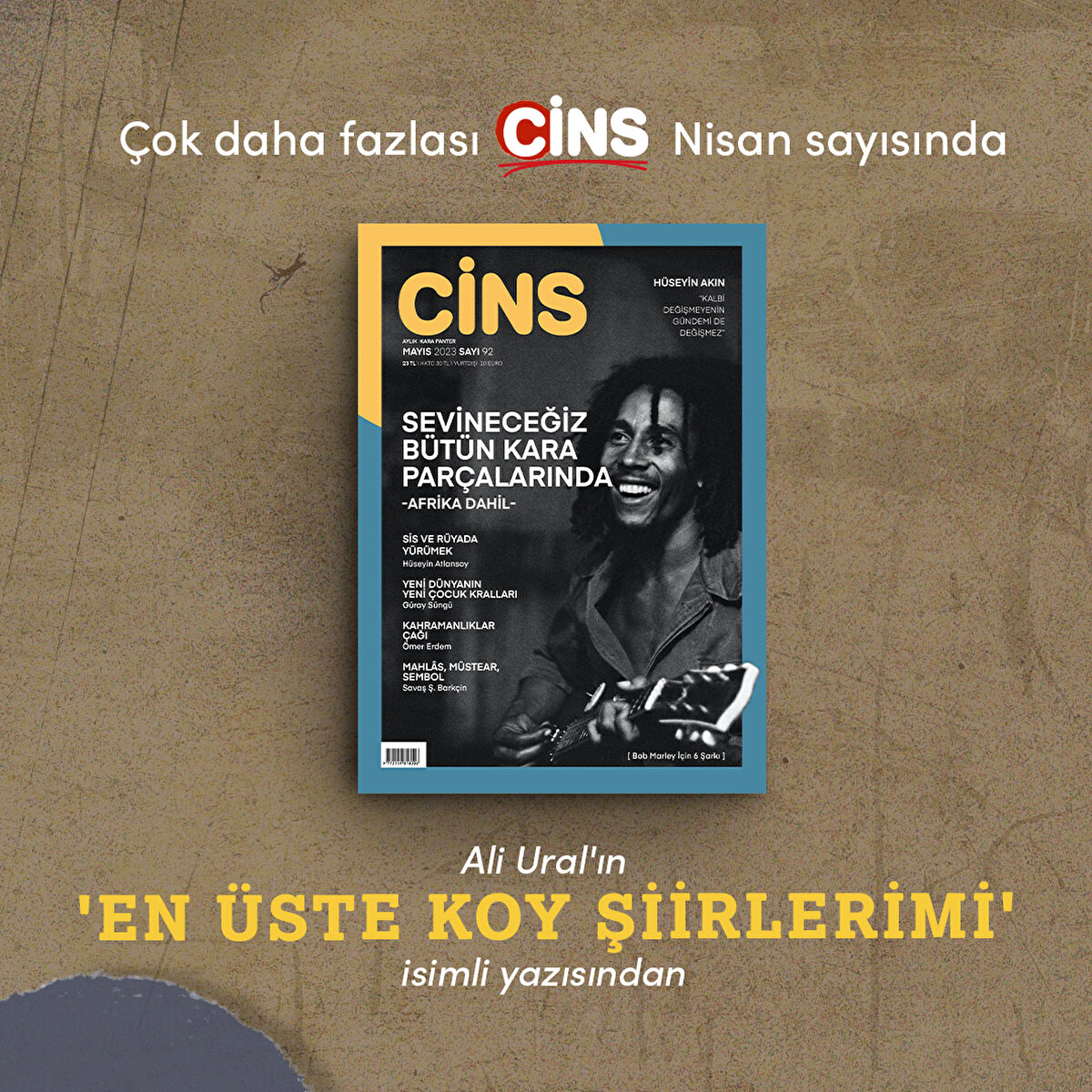 Ali Ural'ın 'En üste koy şiirlerimi' isimli yazısından 