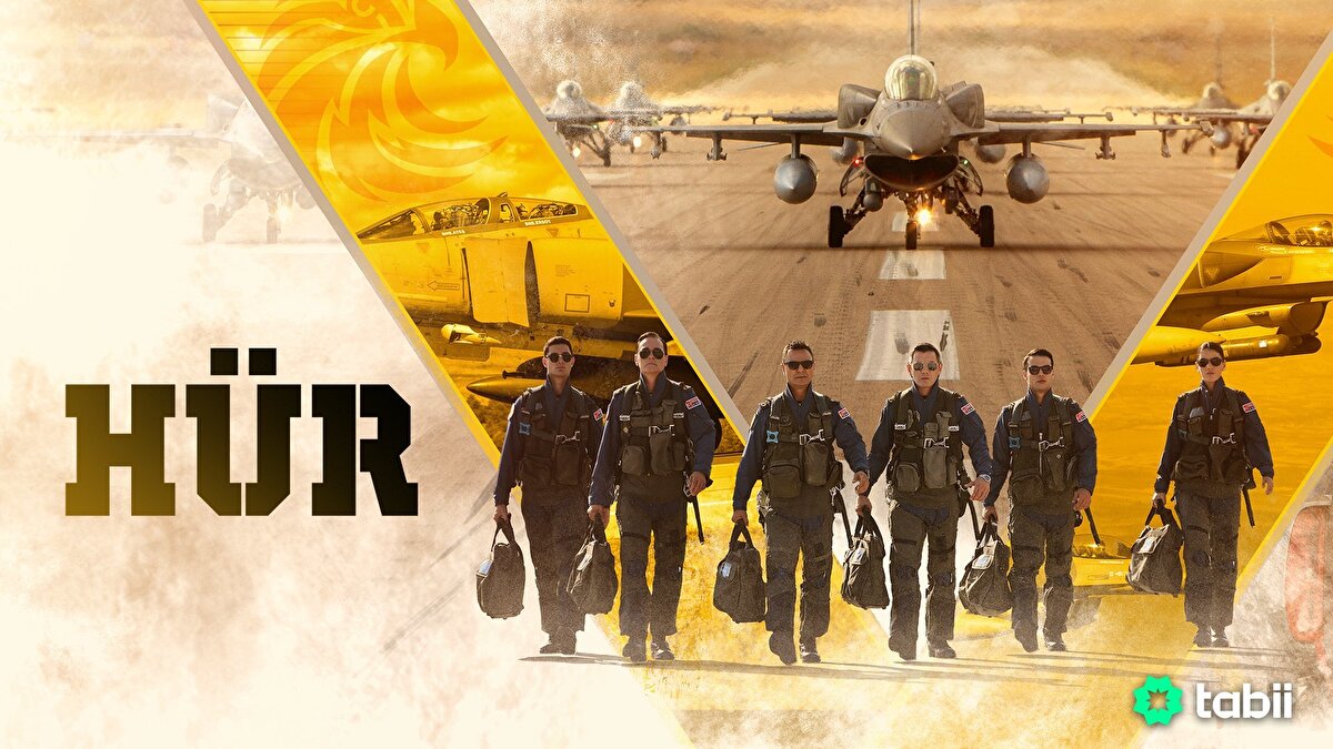 HÜR<br><br>Tür: Aksiyon, Havacılık<br><br>Yapım: Es Film<br><br>Bu sürükleyici hikâyenin merkezinde gözüpek pilotlardan oluşan ve korkusuzca operasyonlar düzenleyen 110. filo, onun da merkezinde Gökhan Üsteğmen yer alır. Gökhan Üsteğmen 3 kuşak asker bir aileden gelen ve bu mirasın ağırlığını en iyi şekilde taşımaya çalışan mükemmeliyetçi bir karakterdir. Hayattaki idolü olan babası bir hava şehididir. Gökhan’ın annesi kocasını kaybettiği için oğlunun da aynı yoldan gitmesini istemez. Hatta bunu engellemek için her şeyi yapar. Gökhan bir görev sırasında ani gelişen zorlu hava şartlarının da etkisi ile sorunlar yaşar, uçağı düşse de kendisi kurtulur. Büyük bir üzüntü yaşayan annesine verdiği söze rağmen uçma tutkusundan vazgeçmeyecek ve tecrübelerini en az kendisi kadar gözü kara pilotlara aktarmaya başlayacaktır. <br><br>Oyuncular: Ogün Kaptanoğlu, Hilmi Cem İntepe, Batuhan Demir, Deniz Çatalbaş, Zeynep Tuğçe Bayat, Gökay Müftüoğlu, Taner Ertürkler<br>
