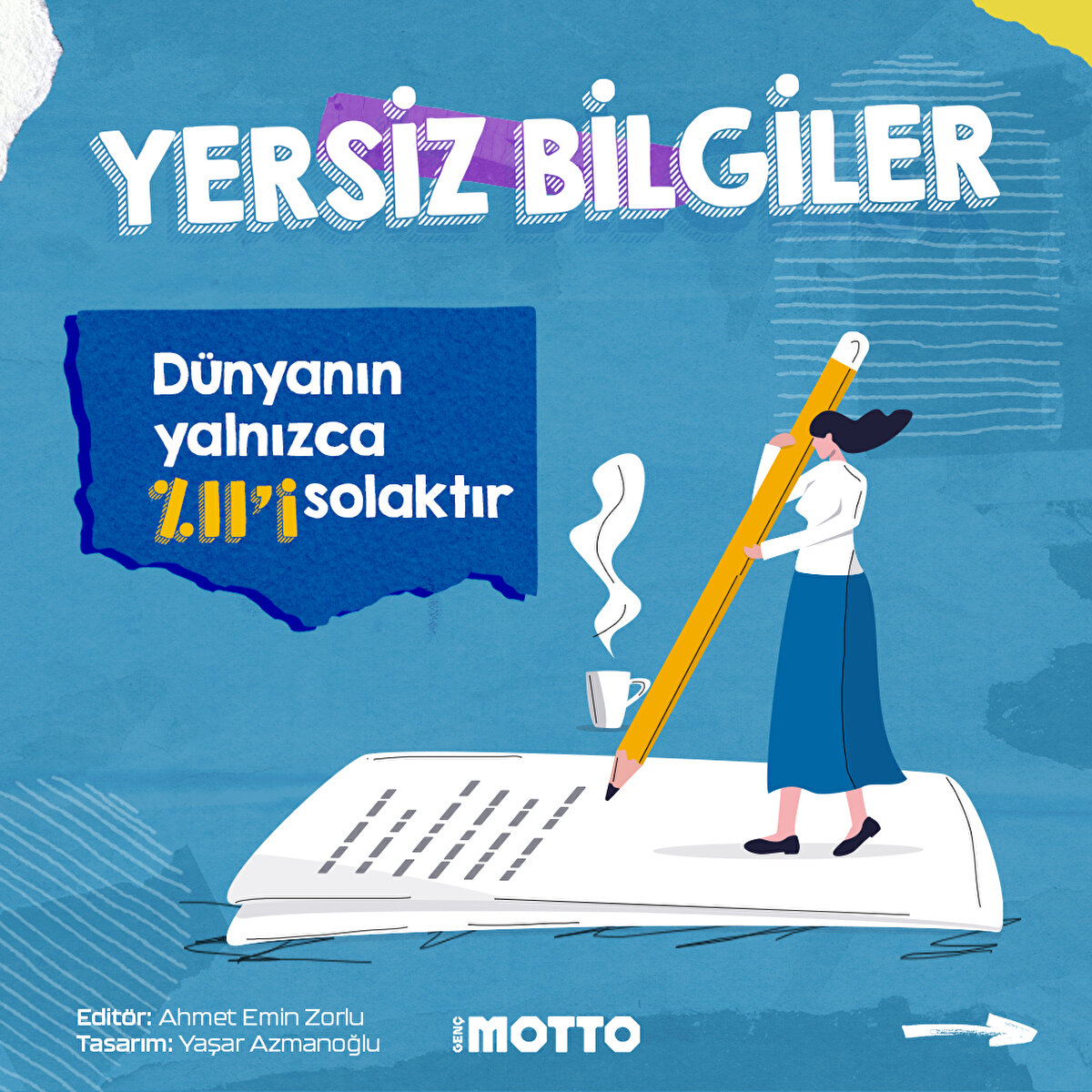 Dünyanın yalnızca %11'i solaktır