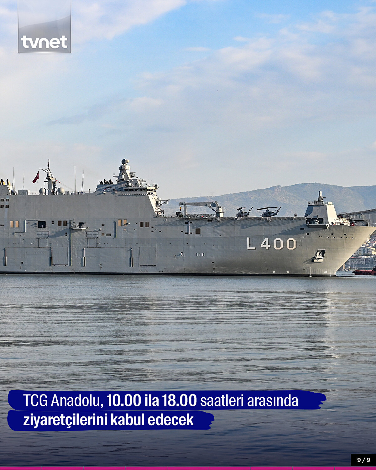 TCG Anadolu, 10.00 ila 18.00 saatleri arasında ziyaretçilerini kabul edecek