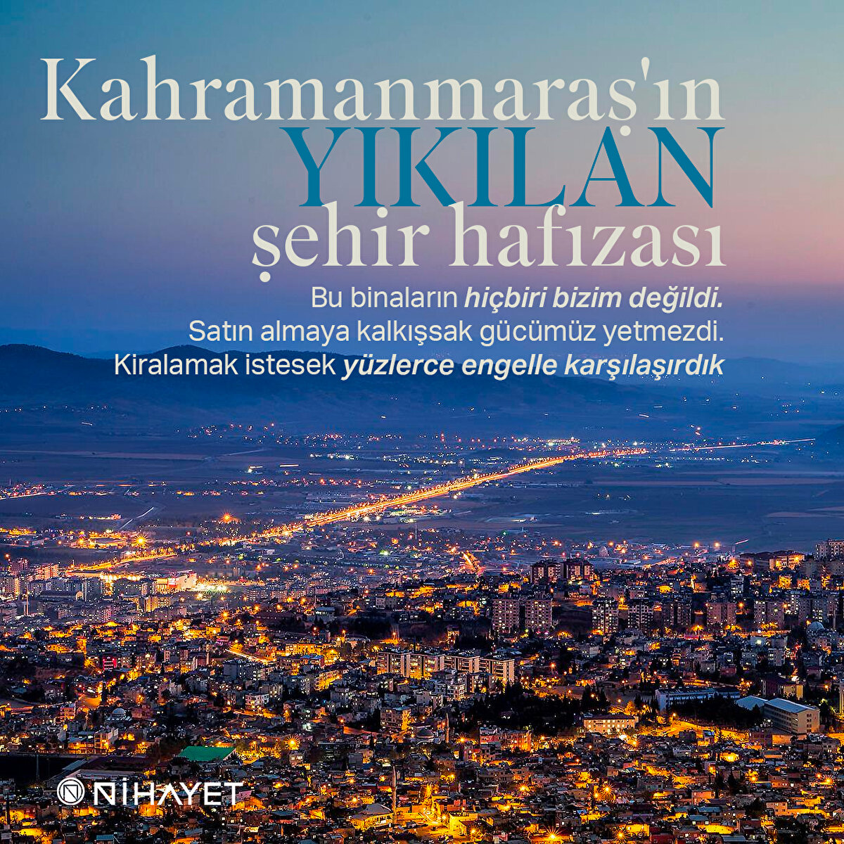 Bu binaların hi&#231;biri bizim değildi. Satın almaya kalkışsak g&#252;c&#252;m&#252;z yetmezdi. Kiralamak istesek y&#252;zlerce engelle karşılaşırdık
