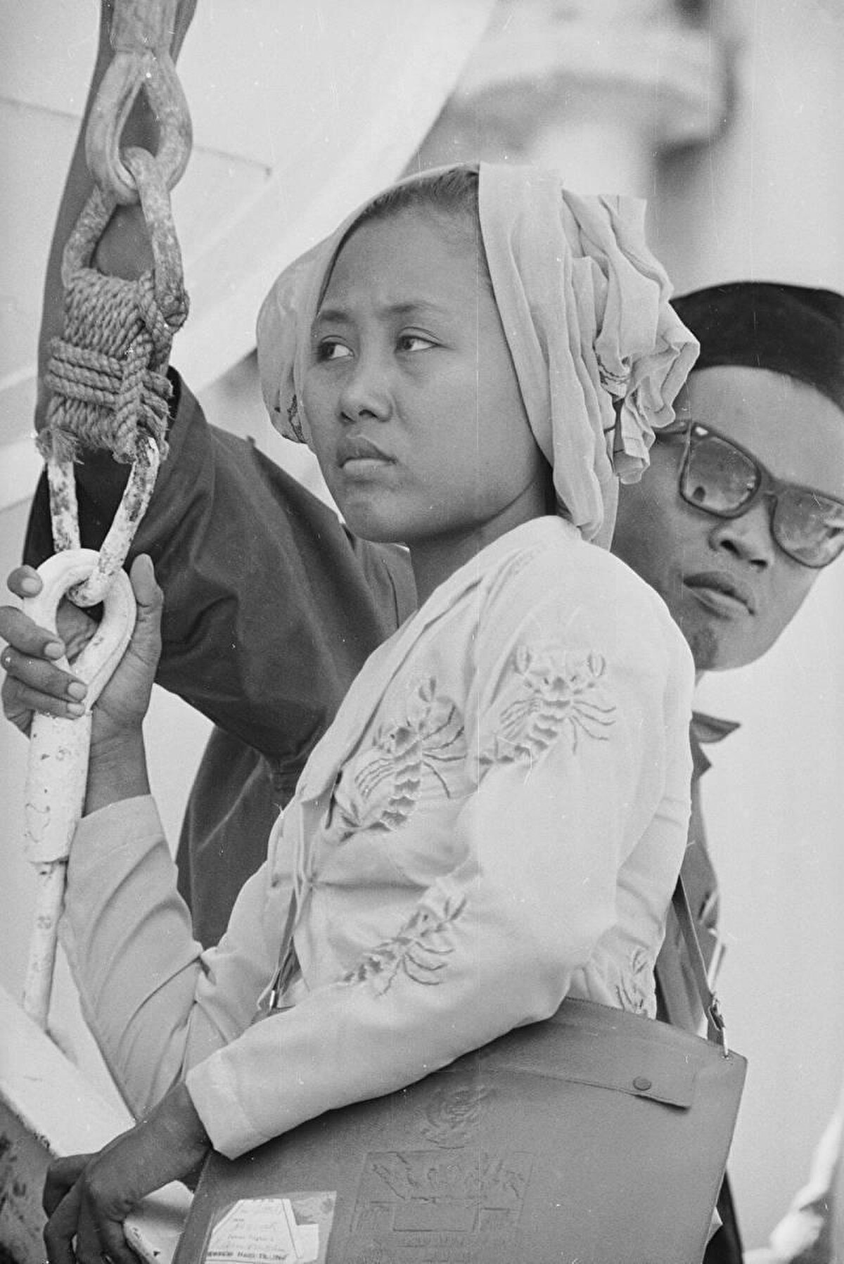 Gemiyle Suudi Arabistan'a varan hacılar, Ağustos 1968.