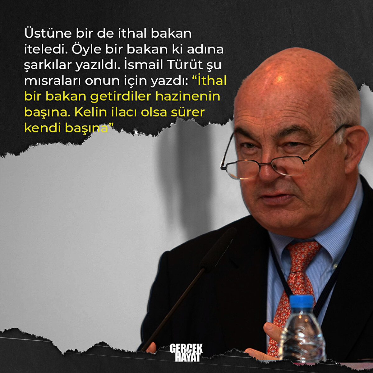 Üstüne bir de ithal bakan iteledi