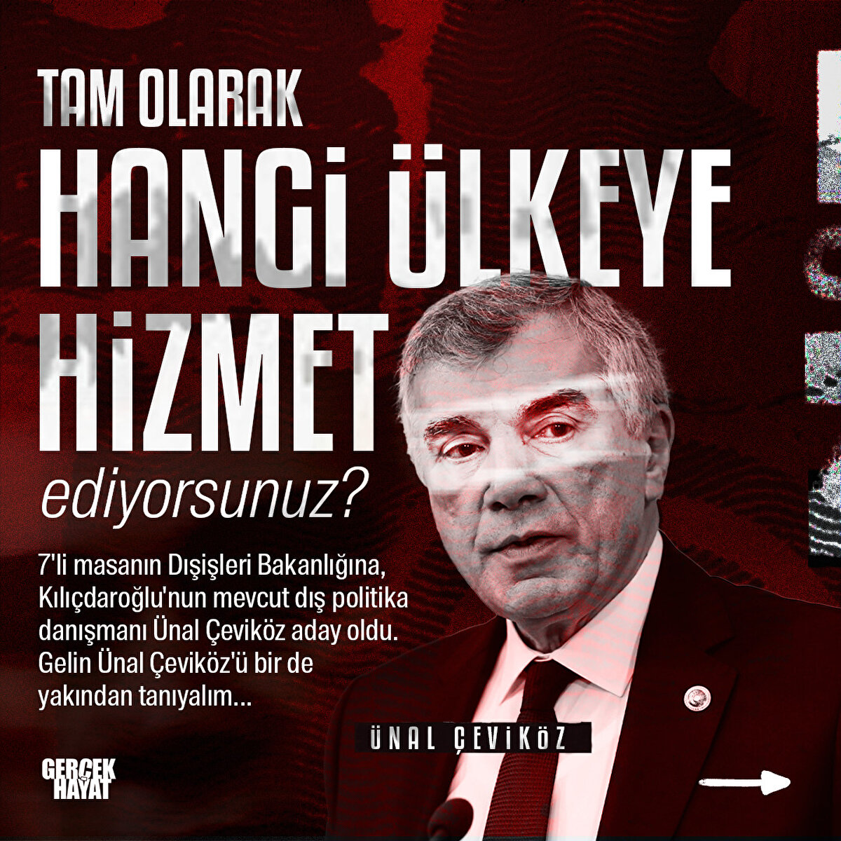 Kılıçdaroğlu'nun mevcut dış politika danışmanı Ünal Çeviköz aday oldu. Gelin Ünal Çeviköz'ü bir de yakından tanıyalım