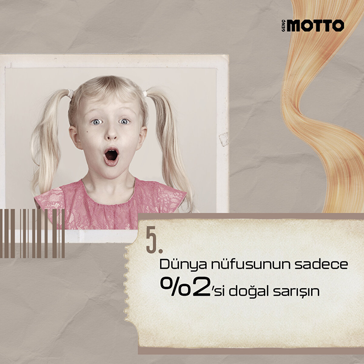 Dünya nüfusunun sadece %2'si doğal sarışın