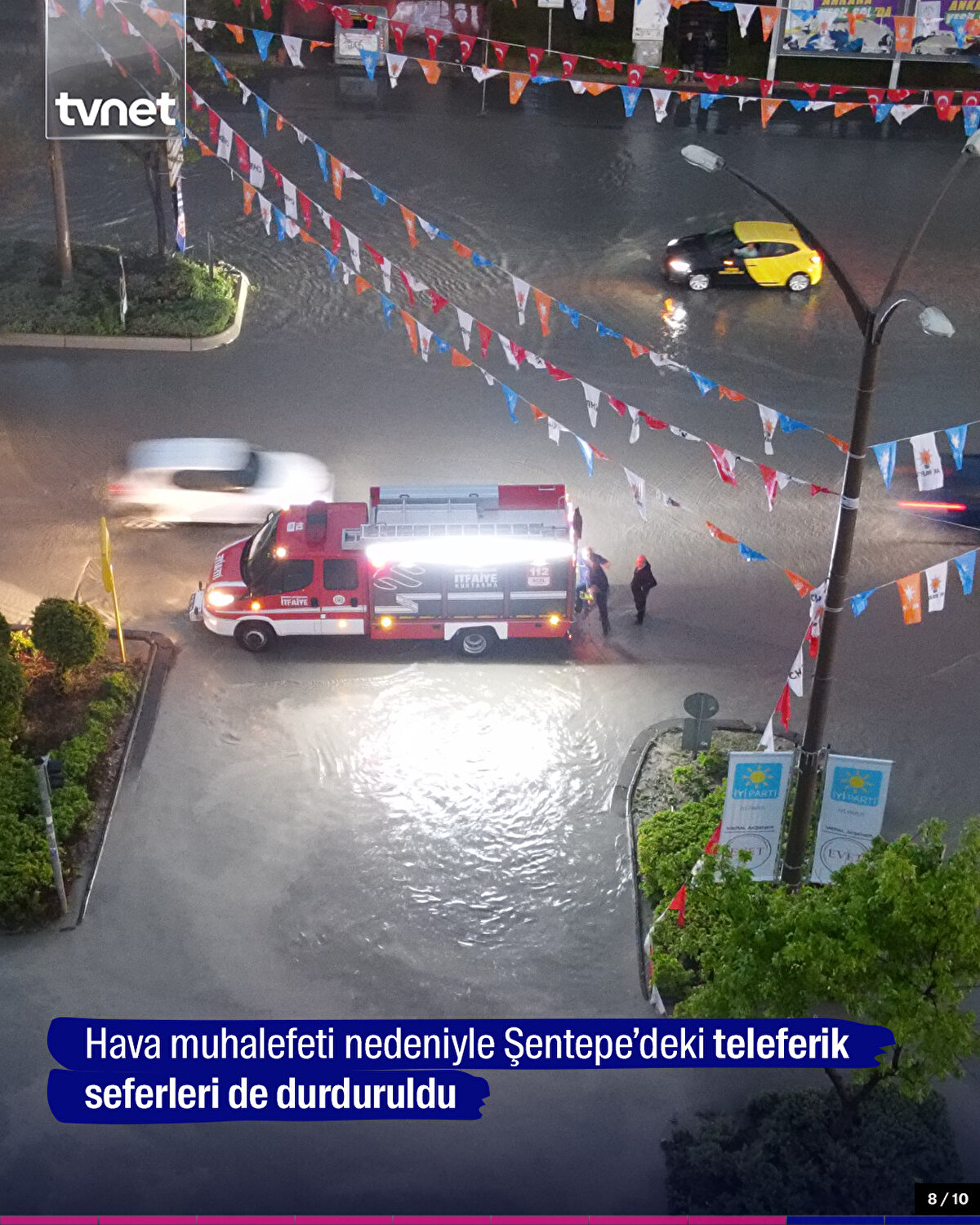 Hava muhalefeti nedeniyle Şentepe’deki teleferik seferleri de durduruldu<br>