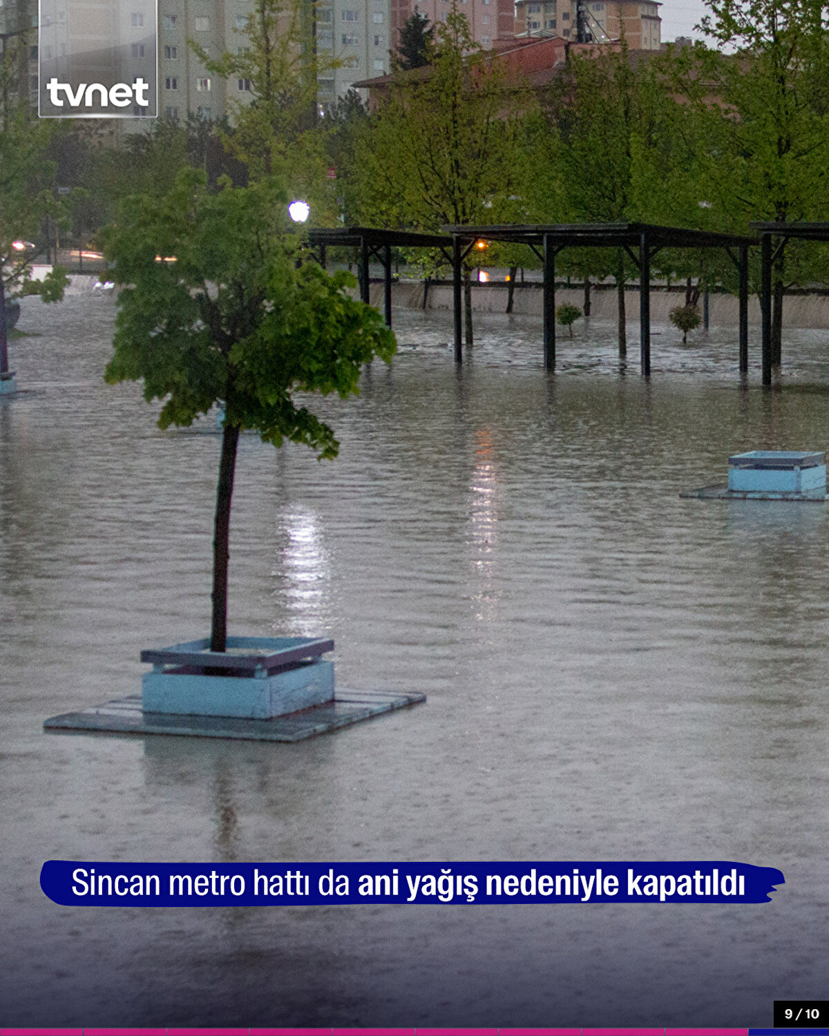 Sincan metro hattı da ani yağış nedeniyle kapatıldı
