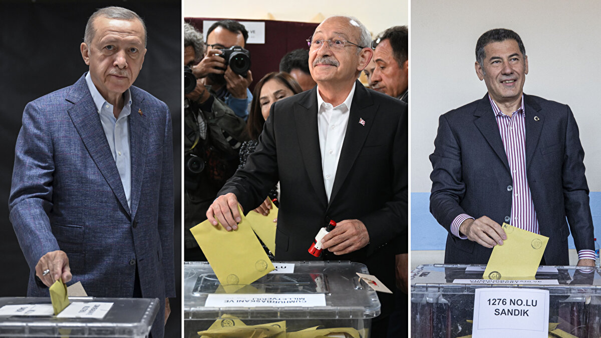 Cumhurbaşkanı Erdoğan İstanbul'da Kemal Kılıçdaroğlu ve Sinan Oğan Ankara'da oylarını kullandı.