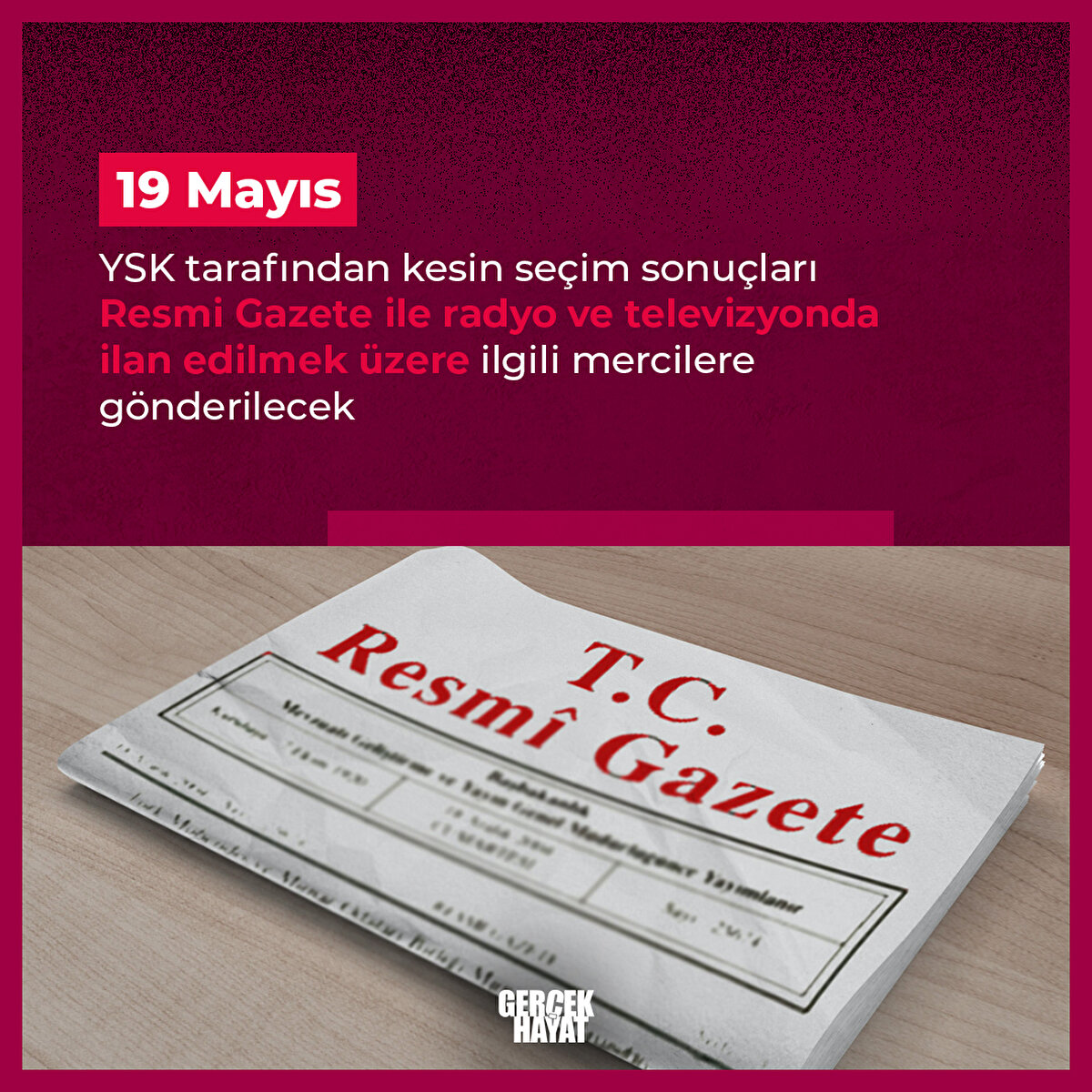 19 Mayıs'ta YSK tarafından kesin seçim sonuçları ilgili mercilere gönderilecek