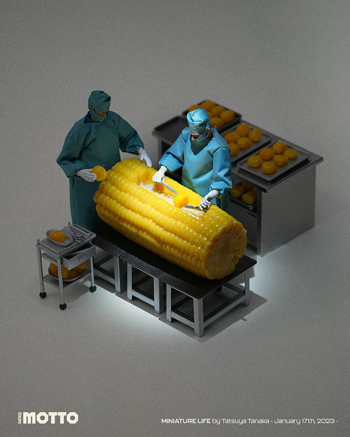 Ciddi bir operasyon ile ayıklanan mısır taneleri 