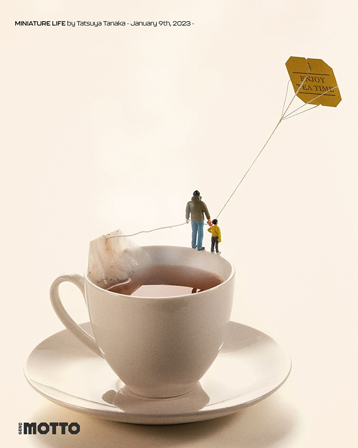 Sallama çayın bir uçurtmaya dönüşmesi çok eğlenceli görünüyor 