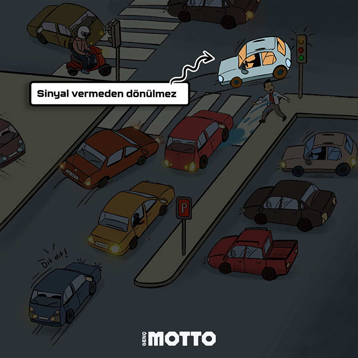 Sinyal vermeden dönülmez 