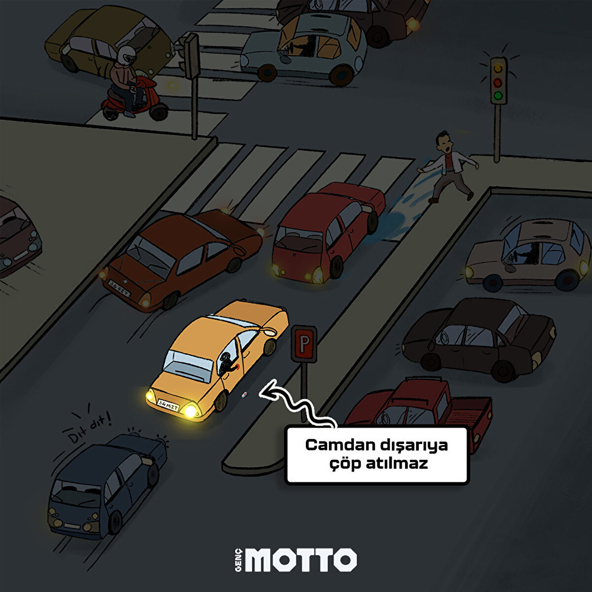 Camdan dışarıya çöp atılmaz 