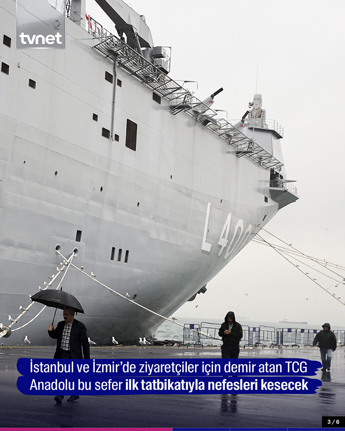 İstanbul ve İzmir’de ziyaretçiler için demir atan TCG Anadolu bu sefer ilk tatbikatıyla nefesleri kesecek